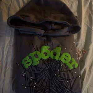 sp5der hoodie and pants bundle slate grey XL